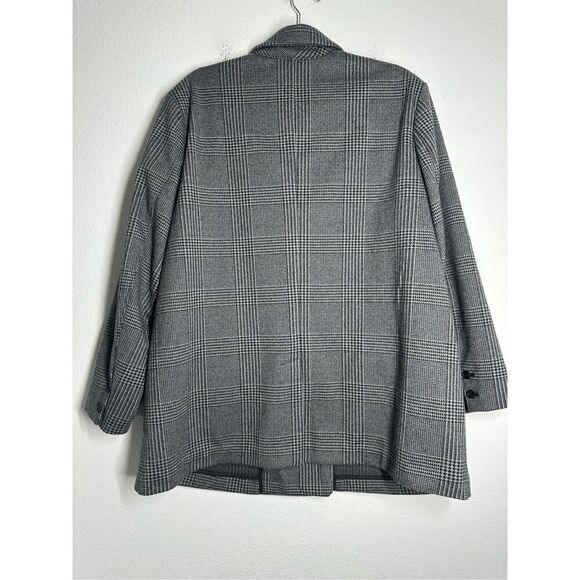 Old Navy Women’s Double-Breasted Textured Houndstooth Plaid Blazer Sz XL - Picture 4 of 15